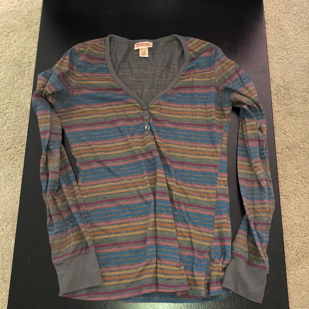 Mossimo striped S long sleeve henley